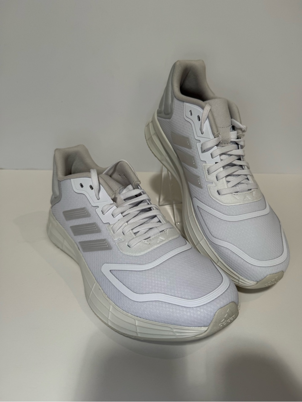 adidas Women’s White and Light Gray Athletic Running Shoes